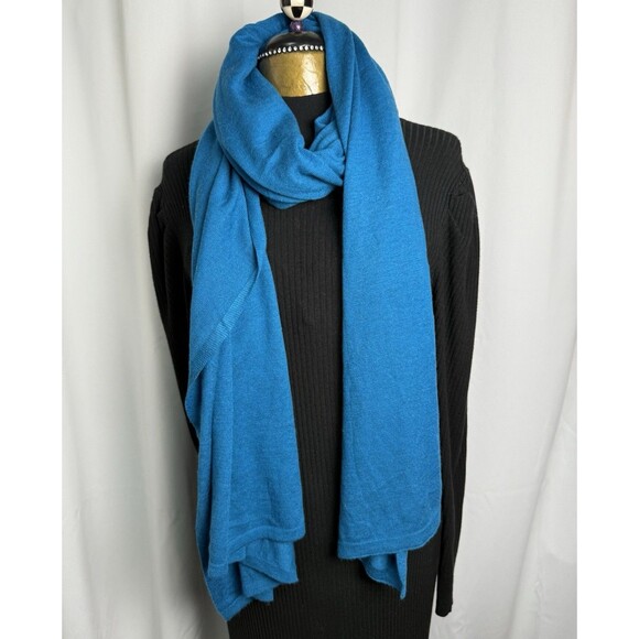 Echo Seasonless Knit Oversized Scarf Wrap In Denim Blue 80” X 30” New - Picture 1 of 6